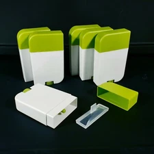 Lot Of 6 Empty Lotion Bar Deodorant Tube Green White Bottom Fill 2 OZ USA SELLER