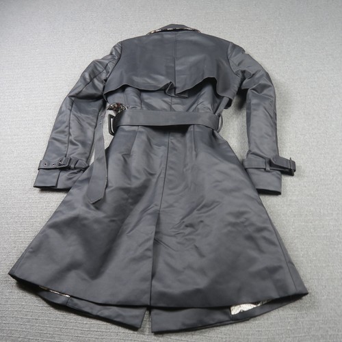 Camilla Womens Trench Coat Jacket 10AU Small Black Double Breasted Belted $599 - Picture 12 of 12