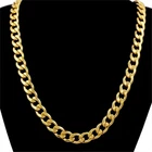 18k Gold Plated Cuban Link Curb Chain Necklace Jewellery 6mm width - UK SELLER