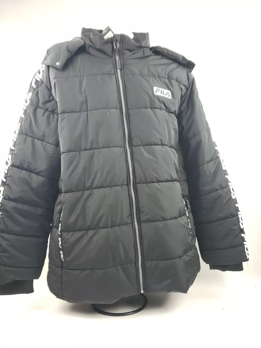 Black fila 2024 puffer jacket