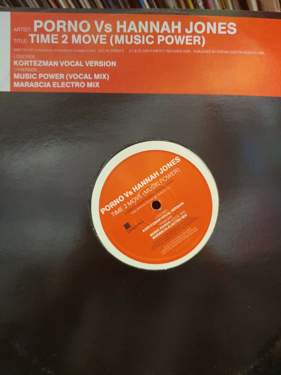 PORNO VS. HANNAH JONES TIME 2 MOVE (MUSIC POWER) 12 MAXI-SINGLE LP RARE  OOP... | eBay