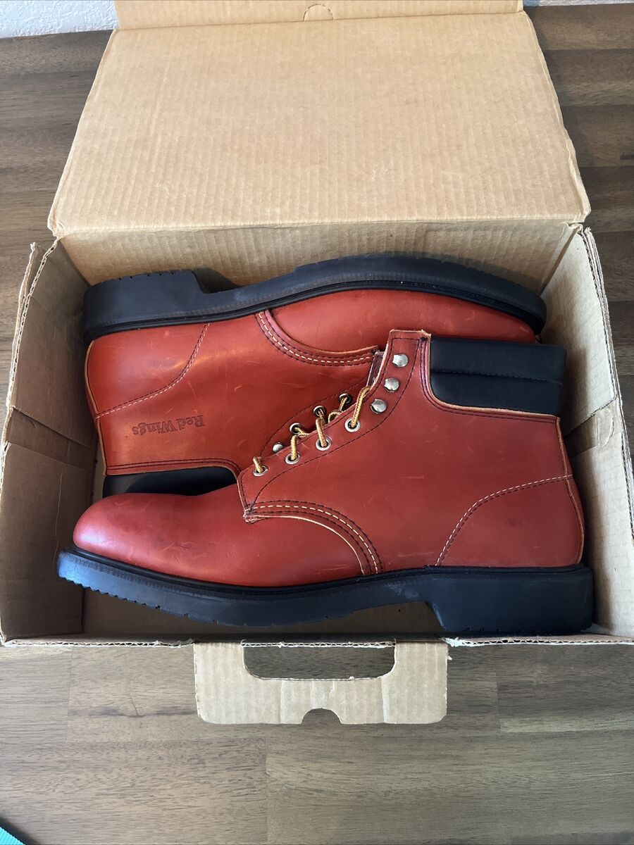 Men's Vintage Red Wings Steel Toe Boots - Size 13 ANSI Z41 Men's Vintage Red Wings Steel Toe Boots - Size 13 ANSI Z41