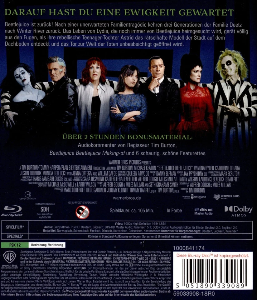 Beetlejuice Beetlejuice (2024)[Blu-ray/Neu/OVP] Michael Keatoton von Tim Burton - Bild 2 von 4