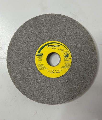 TEN (10) NORTON Abrasive Grinding Wheel 32A46-J8VBE 8"x3/4"x1-1/4" (NEW) - Picture 2 of 4