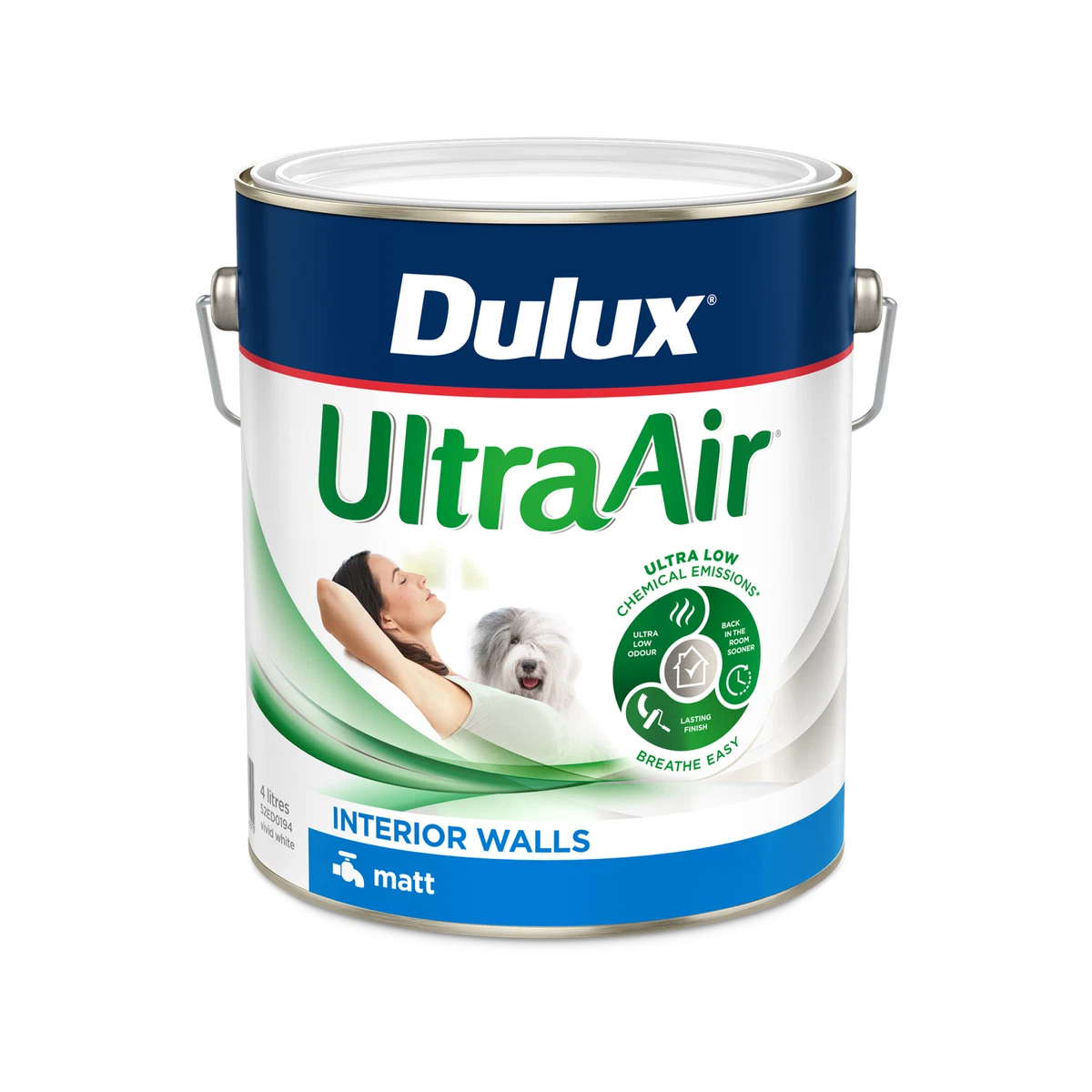 Dulux 4L Interior Paint UltraAir Matt