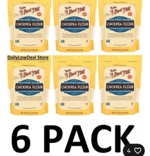 6 PACK - Bob's Red Mill Chickpea Flour, Gluten Free 1 lb (Total 6 lbs) Exp:02/26