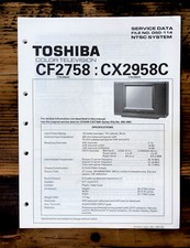 Toshiba CF2758 CX2958C TV Service Manual Original 