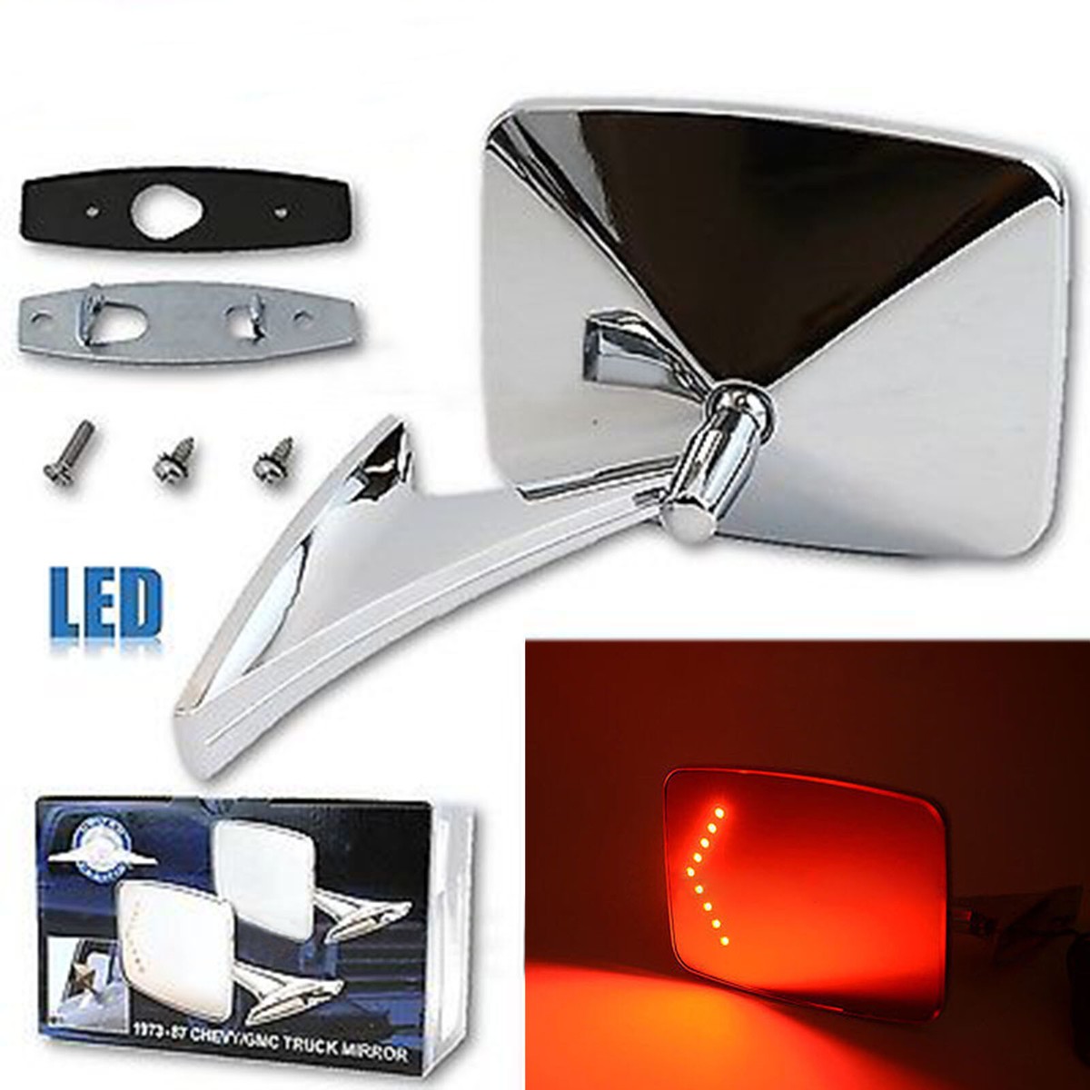 73-91 Chevy Truck Chrome Driver Outside LH LED Turn Signal