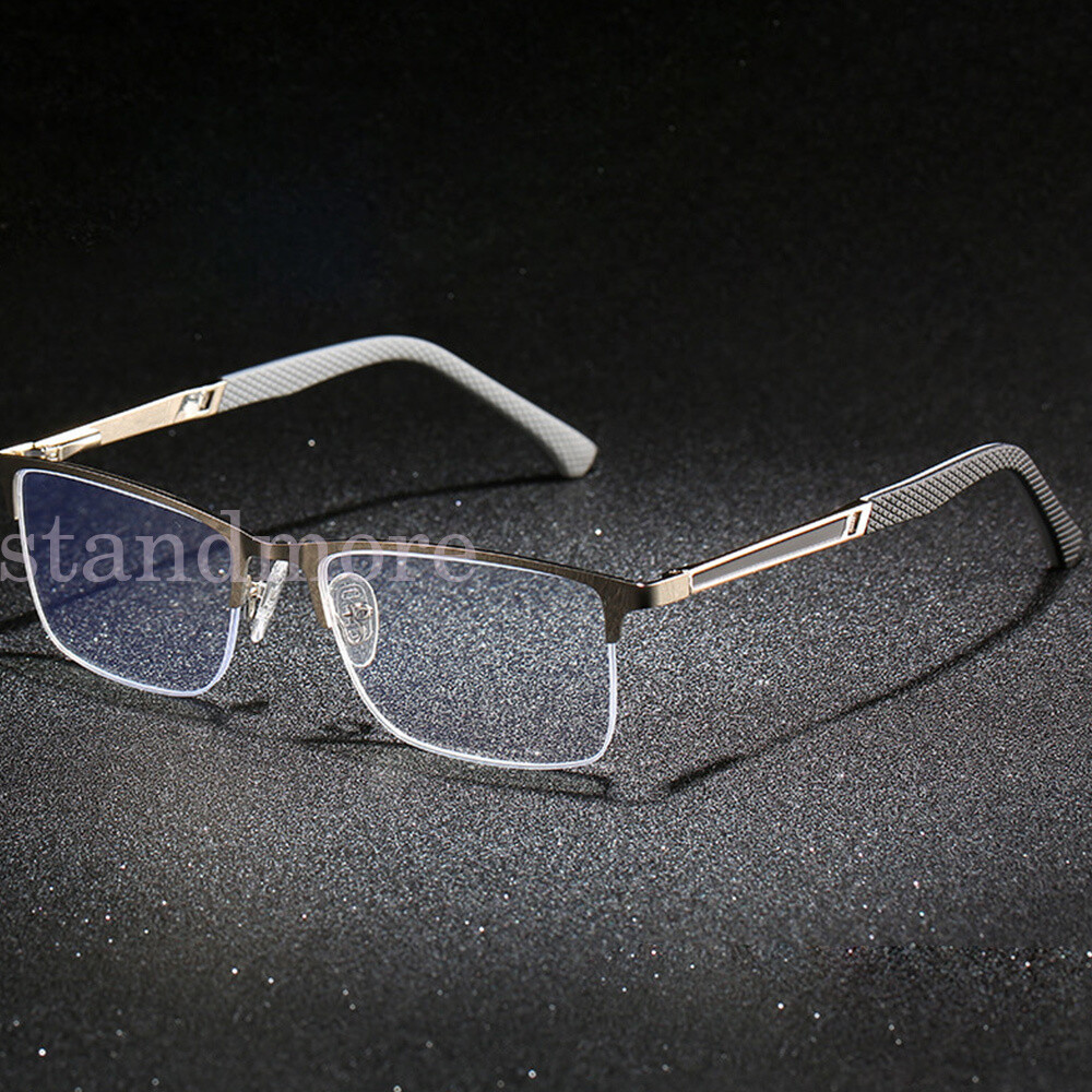 Gents Mens DESIGNER READING GLASSES Gun Metal Readers +1.5 +2 +2.5 +3