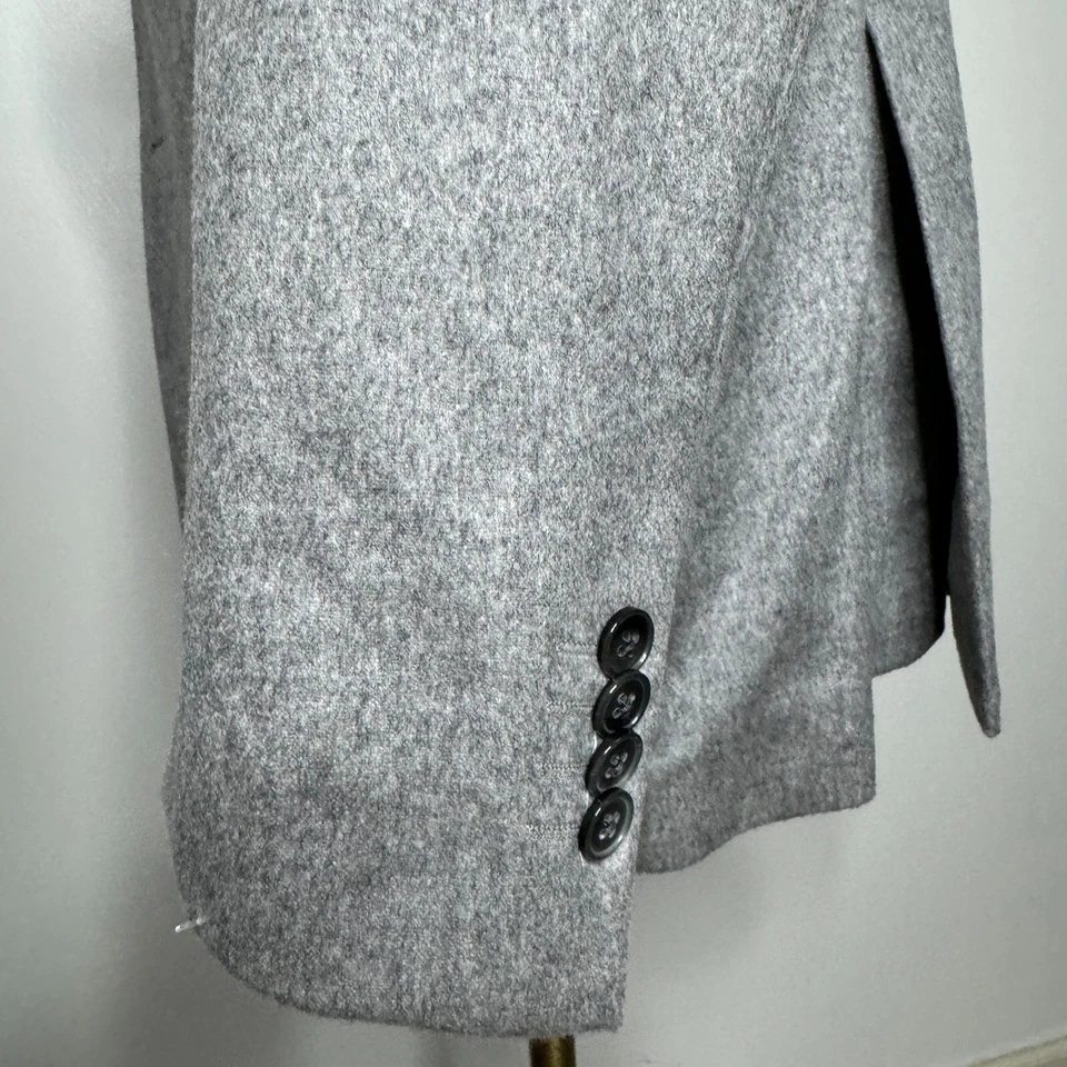 Abrigo deportivo Saks Fifth Avenue 42L para hombre gris liso 100 % cachemir Sable Foto 4 de 4