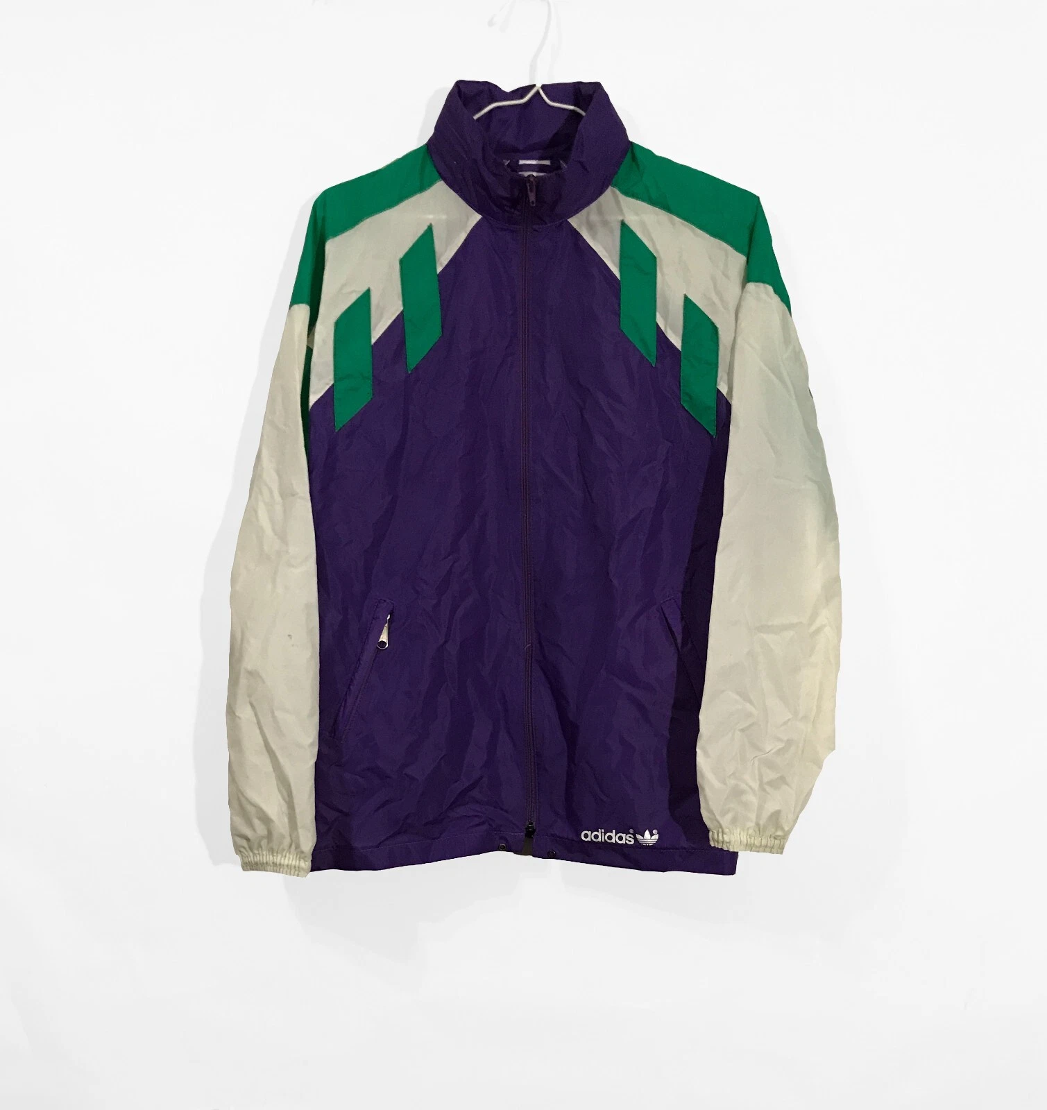 Vintage 90s Adidas Originals Windbreaker Foldable Jacket Sportswear S