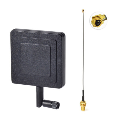 WiFi 2.4GHz 5GHz 8dBi RP-SMA Panel Swivel Antenna,15cm  U.FL Cable
