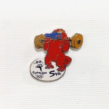2000 Sydney Olympic Games Sports Pin Mascot Syd Weightlifting Badge