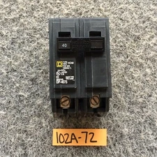 NOS Square D Homeline HOM240 2 Pole 40 Amp 120/240V HOM Plug In  Circuit Breaker