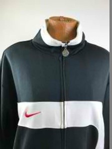 Download NIKE Full Zip Up Mock Neck Black Activewear Track Jacket ...