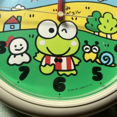 Kerokerokeroppi Wall Clock Junk Sanrio Vintage Diameter: approx