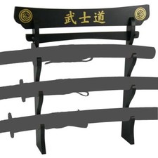 Schwertst&auml;nder Tori 3 Schwerter Bushido Schriftzeichen Samuraischwert Schwert