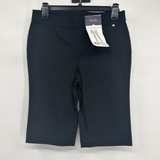 NWT Rafaella Bermuda Shorts Women  s Size 6 Black Comfort Mid Rise Classic