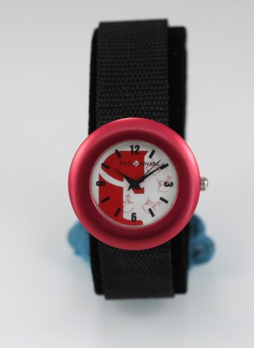 FAO Schwarz Orologio Donna Argento Acciaio Inox Nylon Nero Wr Red Bianco Quarzo