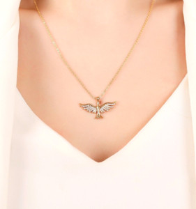 Authentic 14K Gold Plated Phoenix Necklace, Bird Pendant, Phoenix Dainty, 14K Bird Charm