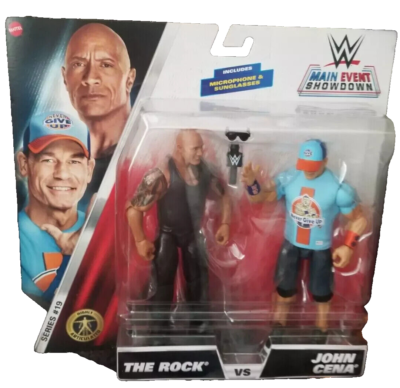 WWE The Rock John Cena Main Event pack figures FREE SHIPPING!