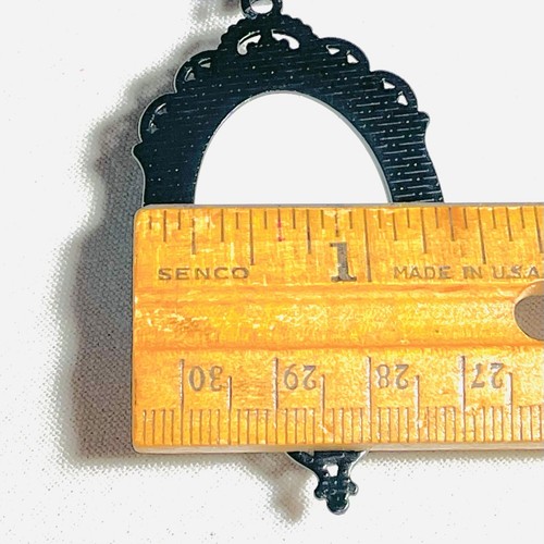 BOHEMIAN PENDANT NECKLACE TURQUOISE SKY BLACK CROW RAVEN GOTHIC DESIGN - Picture 8 of 8