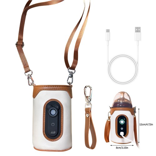 Portable Travel Milk Bottle Warmer Electric Baby Bottle Warmer 40-65°C Temp Heat - Picture 13 of 14