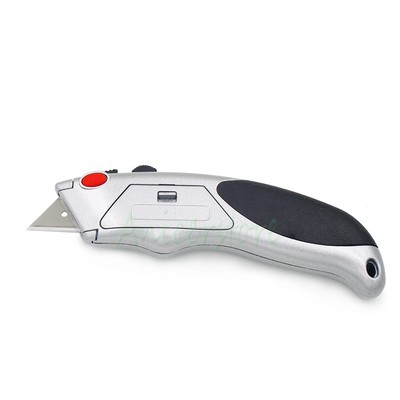 Heavy Duty Zinc Alloy Auto Loading Utility Knife For Carpet Wallpaper Cutting