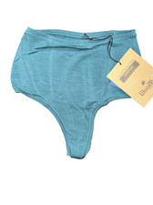 NEW Woolly Women  s High Waisted Thong, 95 Merino Wool, Teal, 2XL