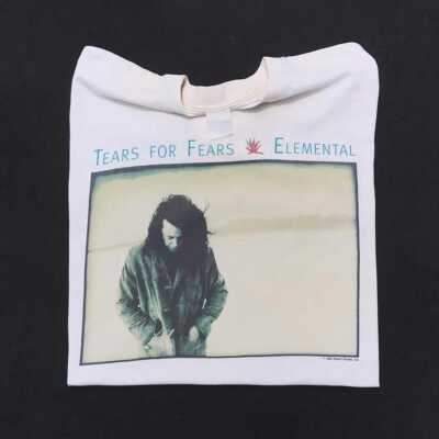 Rare Tears for Fears Elemental 1993 White  All Size Shirt AC1097