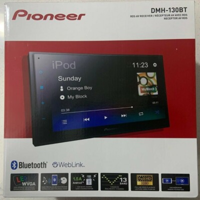 Pioneer DMH-130BT Bluetooth Media Player iPhone Android USB Mirror Aux 5Ch 6.8''