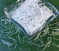50 Mini Gummiringe durchsichtige Haargummis Festmacher Gummis Zopf Pferdeschwanz
