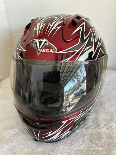 Vega Altura Graphic Motorcycle Full Face Helmet Size Large- DOT Approved