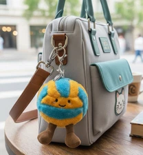 Jellycat Amuseables Sports Volleyball Bag Charm Keychain – Soft Plush Toy NWT