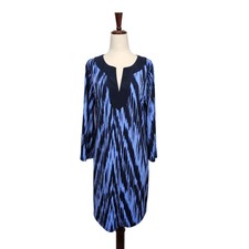 Michael Kors Dress Womens Medium Ikat Print Tunic Long Sleeve Polyester