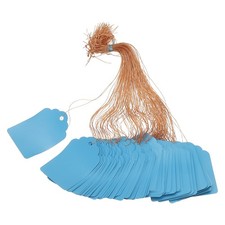 200Pack Price Tags w/ String 40x60mm Plastic Tags Blue