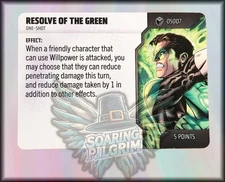 DC Heroclix  RESOLVE OF THE GREEN - OS007 - ONE SHOT CARD  Lantern Legacy Set
