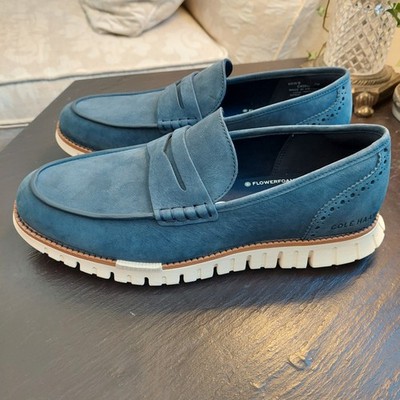 NEW! Cole Haan Men ZG Remastered Penny Loafer Navy Nubuck US  display picture 2