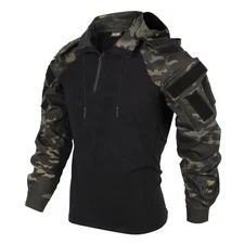 Combat Shirt Hoodies Wear resistant Tops Men Airsoft Tactical Shirts Long Sleeve