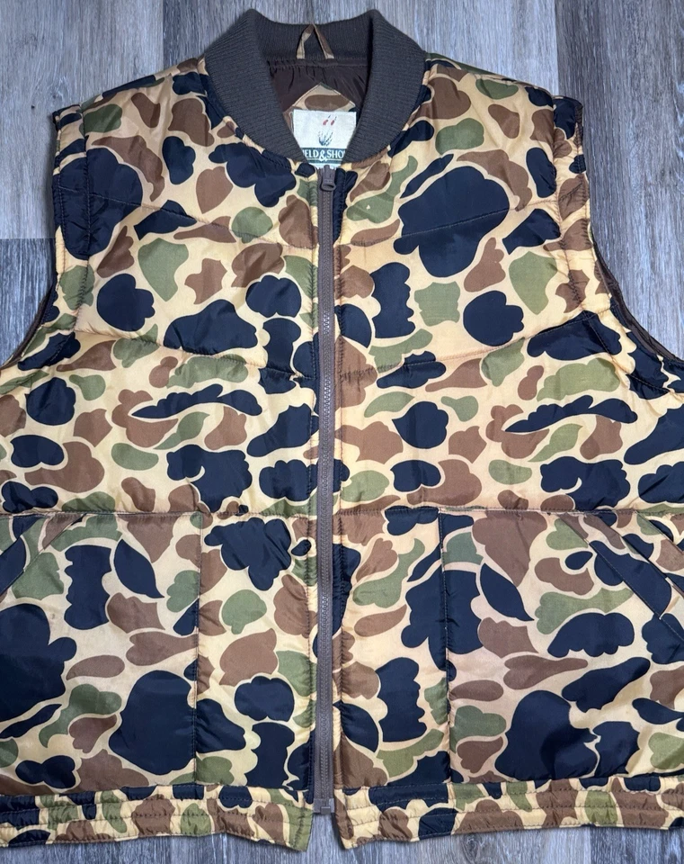 Field & Show Men’s Hunting Vest Men's Size Large Puffer Duck Camo - Image 2 of 4