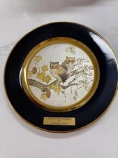 Chokin Art by Yoshinobu Hara Plate Silver And Gold 1983
