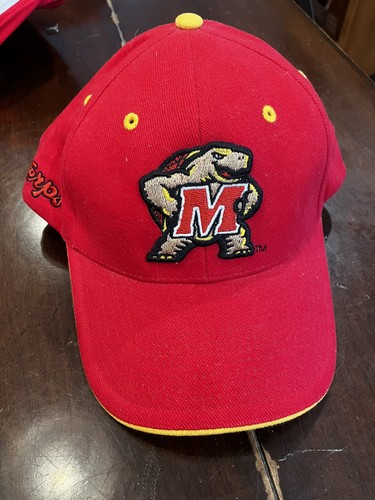 University of Maryland terrapins college adjustable Hat Men’s Red - Picture 1 of 6