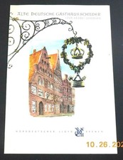 Alte Deutsche Gasthaus Schilder Norddeutscher Lunch Menu 1 July 1965 MS Berlin