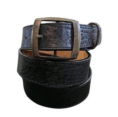 Men's Leather Belt Dun Dee Python Black Size 40 Snakeskin Western Preppy Casual 