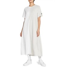 Nike Sportwear's Organic Cotton Spliced Logo 2 Tone Short Sleeve Midi Dress Sz S