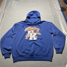 Vintage 80  s Kentucky Wildcats UK Hoodie Bassett Walker Tag Large Made In USA