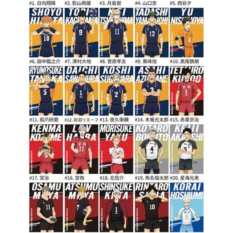 Haikyuu Postcard Gum 20Pack Box Candy Toy JAPAN OFFICIAL