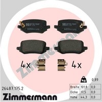 Bremsbelagsatz Scheibenbremse Zimmermann 26487.175.2 FüR Hyundai Tucson NX4E 48V