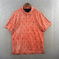 William Murray Golf Polo Shirt Mens Large Pink Coral Seahorses Logo Short Sleeve