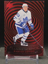 2025-26 UPPER DECK SERIES 2 HOCKEY FLUORESCENCE RED EASTON COWAN ROOKIE F-4